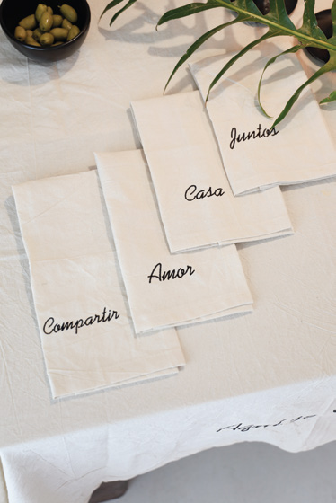 Bordado Querencia – Servilletas bordadas Palabras Ritual